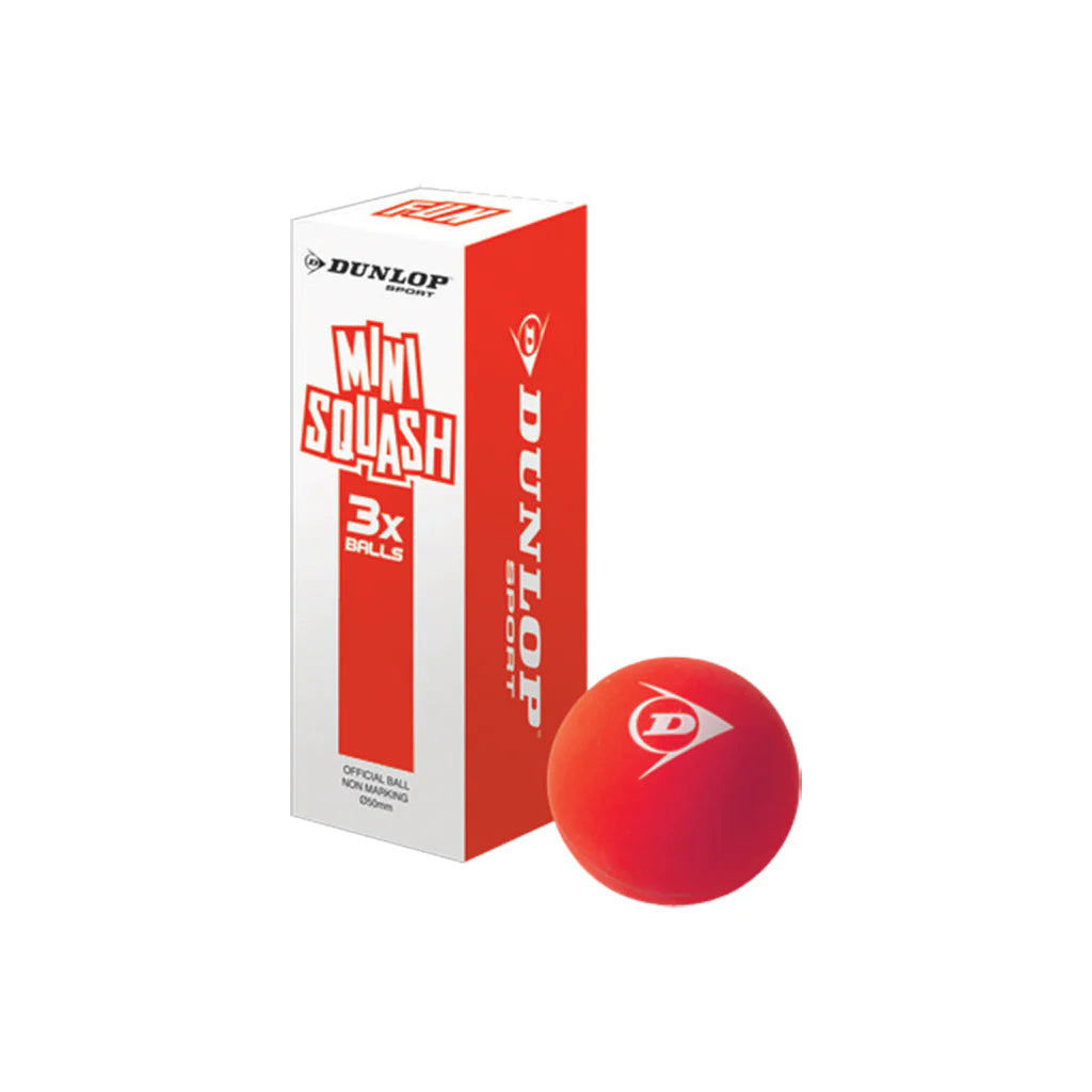 Dunlop Fun Mini Squash Ball (Red) 3 pack