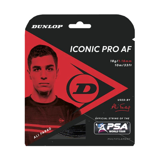 Cordage de squash Dunlop Iconic Pro AF 18 / 1,18 mm