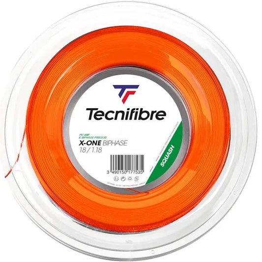 Tecnifibre X-One Biphase Orange 18G / 1.18 Squash String Reel