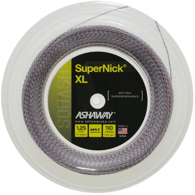 Ashaway Supernick XL Squash String 17G / 1.25mm Reel