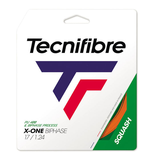 Cordage de Squash Tecnifibre X-One Biphase Orange 17G / 1,24 mm 